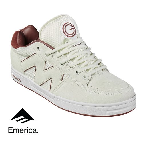 Emerica OG-1 Skateshop Exclusive Shoe White/Burgandy