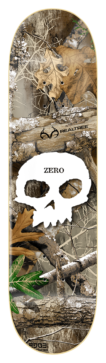 Zero Real Tree Single Skull White 8.5 Deck